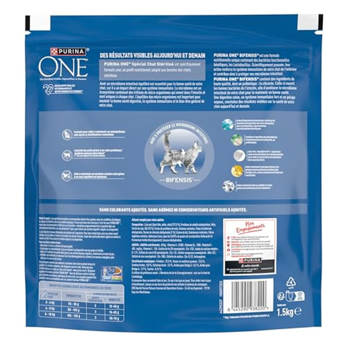 PURINA ONE Speciaal Gesteriliseerd droogvoer kat zwarte ruimte 1,5 kg - 6-pack