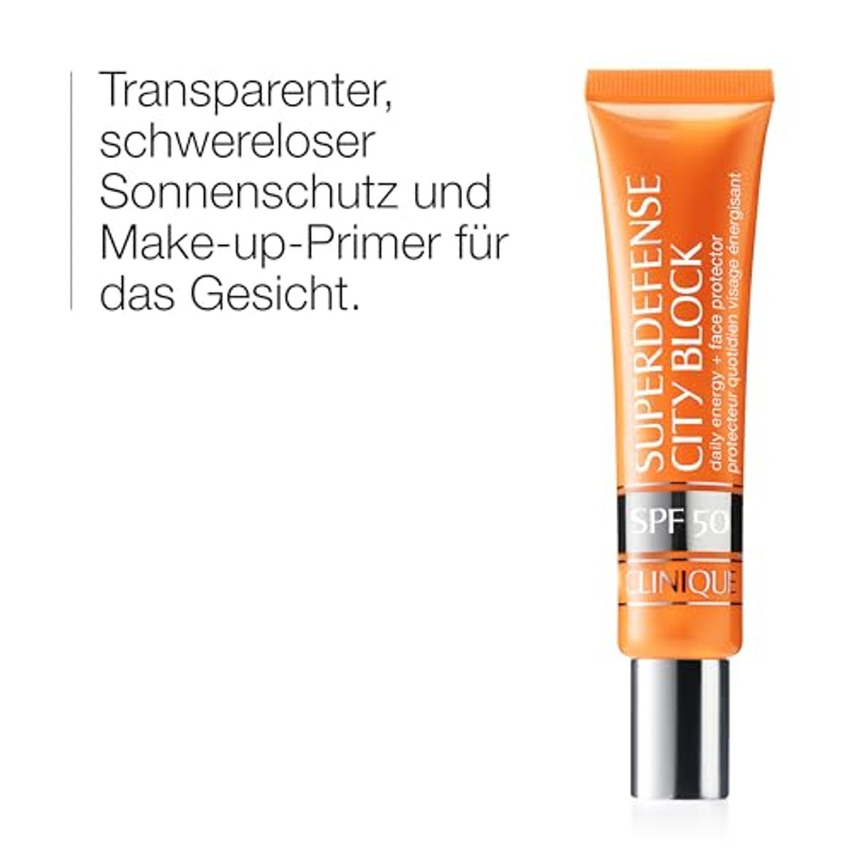 Clinique Superdefense City Block Broad Spectrum SPF 50 Daily Energy + Face Protector | Veelzijdige bescherming tegen de zon die de huid de hele dag beschermt | licht + transparant + flexibel, 40 ml – Clinique