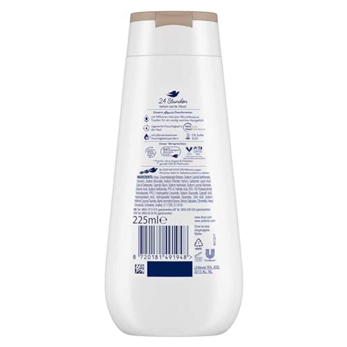 Dove Advanced Care Douchecrème Zijdezacht 3 x 225 ml - Voordeelverpakking