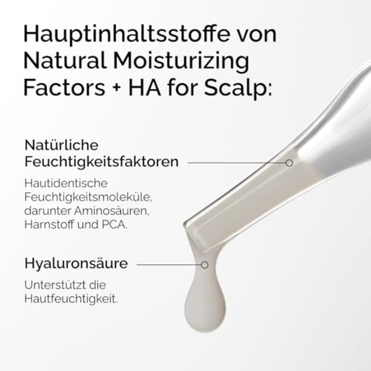 The Ordinary Hair Care Natural Moisturizing Factors + hyaluronzuur, licht, hydraterend hoofdhuidserum met hyaluronzuur en squalaan, 60 ml