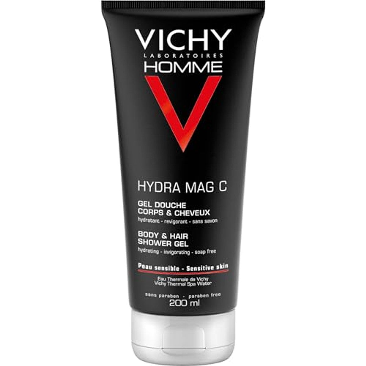 Vichy Homme Hydra Mag C Douchegel voor Lichaam, Gezicht en Haar 200 ml - 3-pack