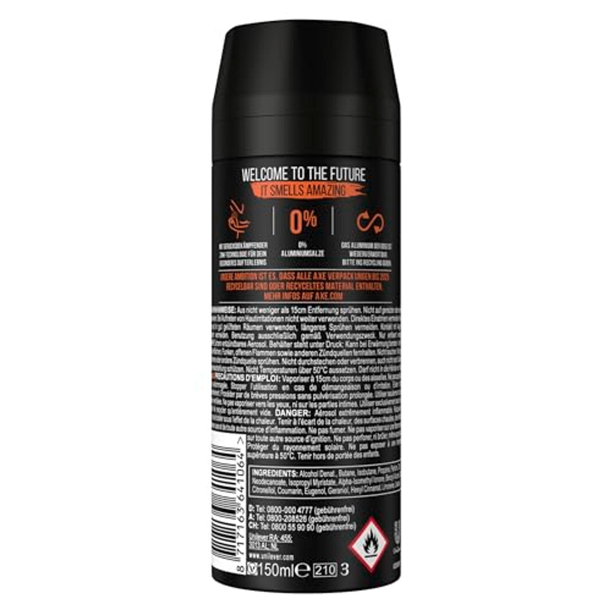 Axe Bodyspray Musk 48 uur bescherming 3 x 150 ml - Voordeelverpakking