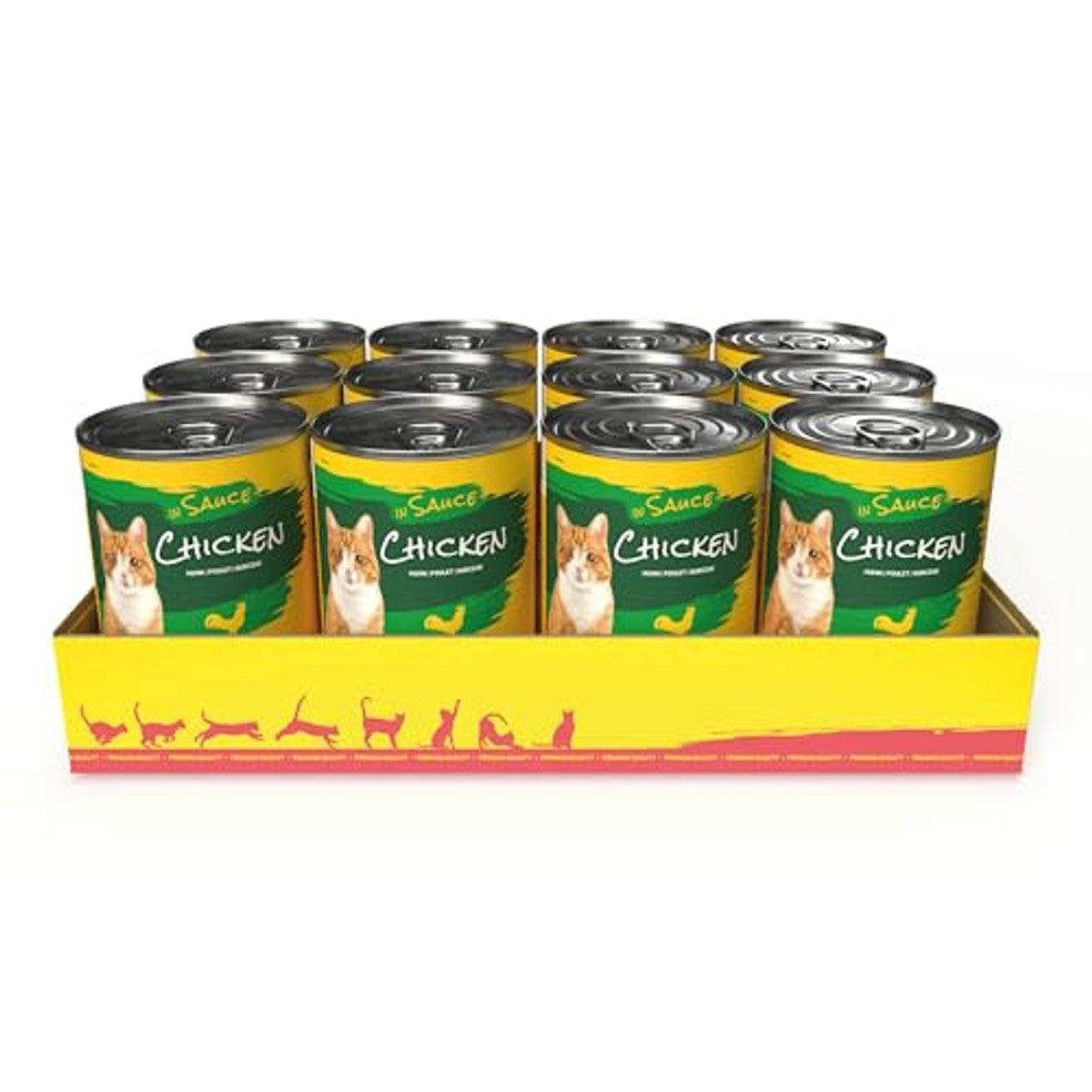 JosiCat Natvoer Kattenvoer Kip in Saus 12 x 415 g - 3-pack