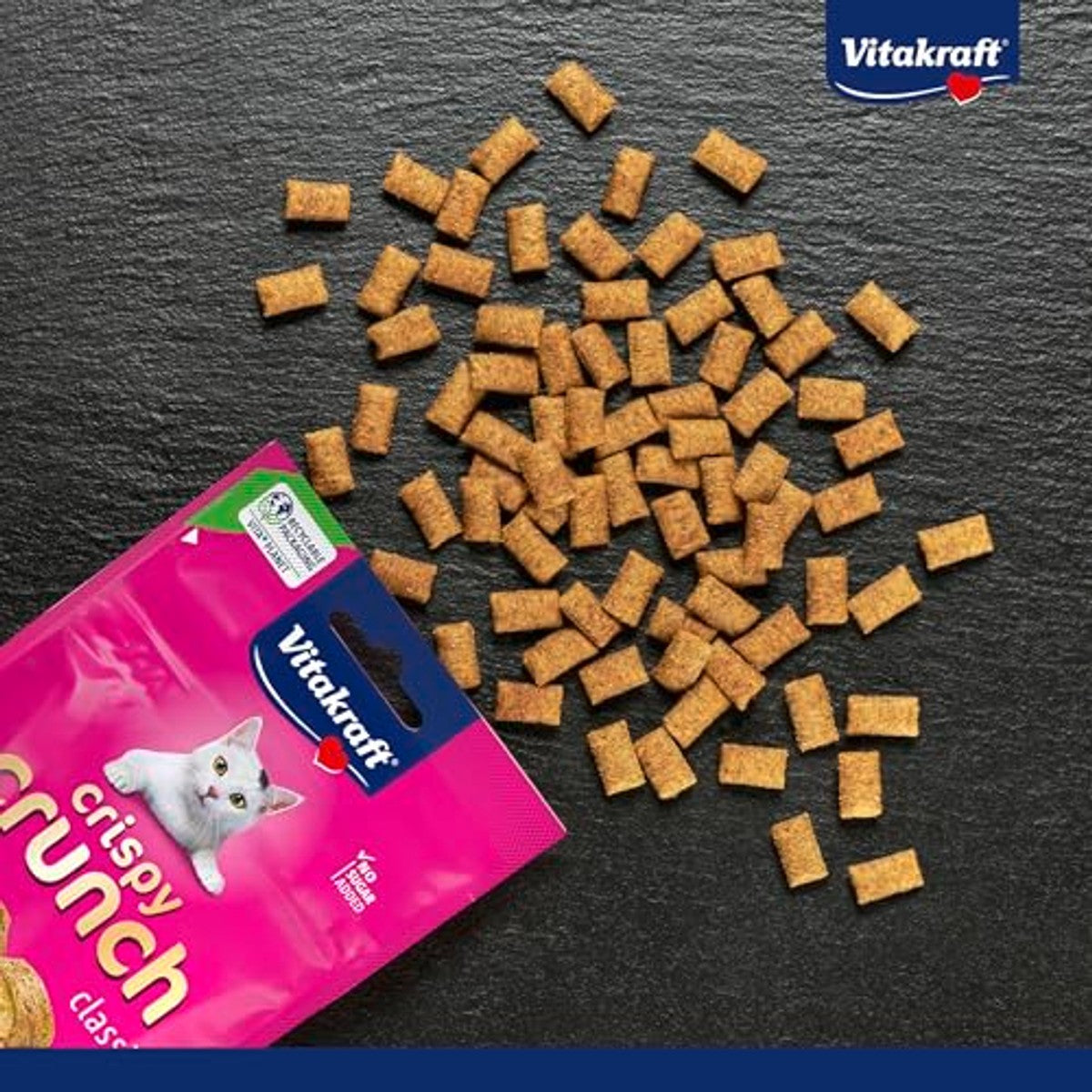 vitakraft katzensnacks, knapperige getreidekissen met romige Vulling, tegen haarballen, Crispy crunch – Vitakraft