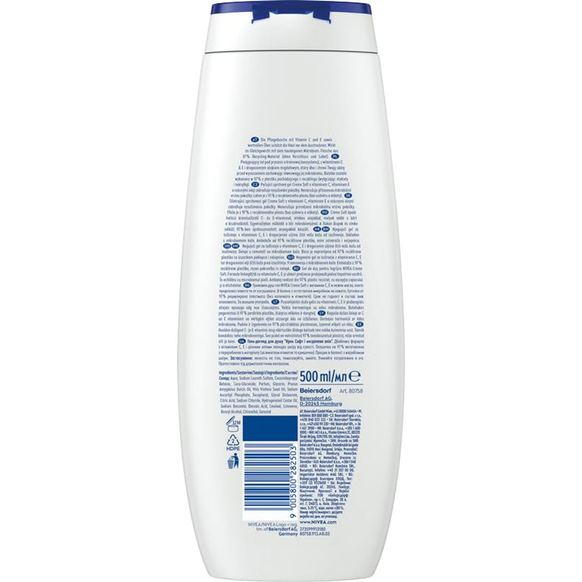 NIVEA Creme Soft verzorgende douchegel 500 ml – NIVEA