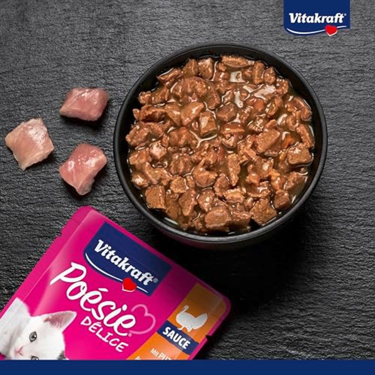 Vitakraft Poésie Délice Junior natvoer kattenvoer kalkoen 23 x 85 g - 6-pack