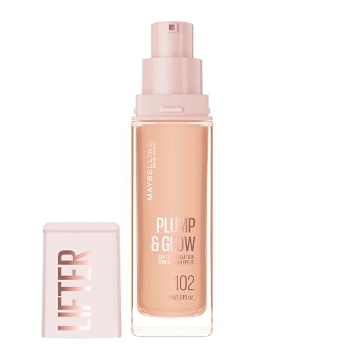MAYBELLINE Lifter Plump & Glow Foundation 102 30 ml - 6 stuks