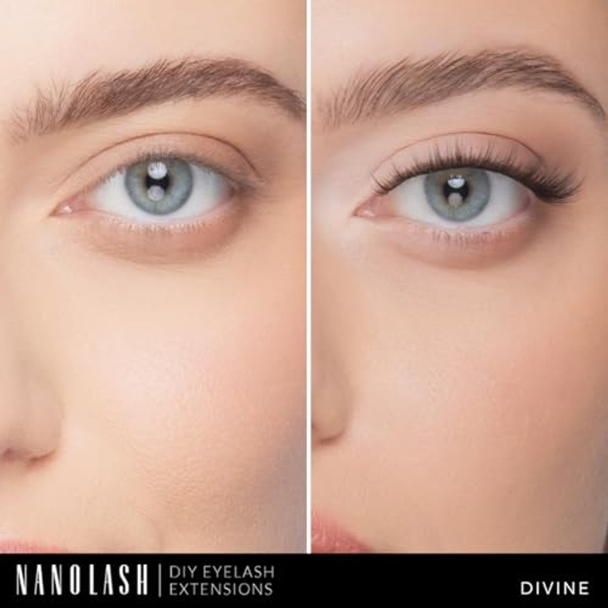 Nanolash Clusterwimpers voor doe-het-zelf wimperverlenging thuis, 36 stuks, wimperverlenging, doe-het-zelf, doe-het-zelf valse wimpers (zwart, Divine) – Nanolash