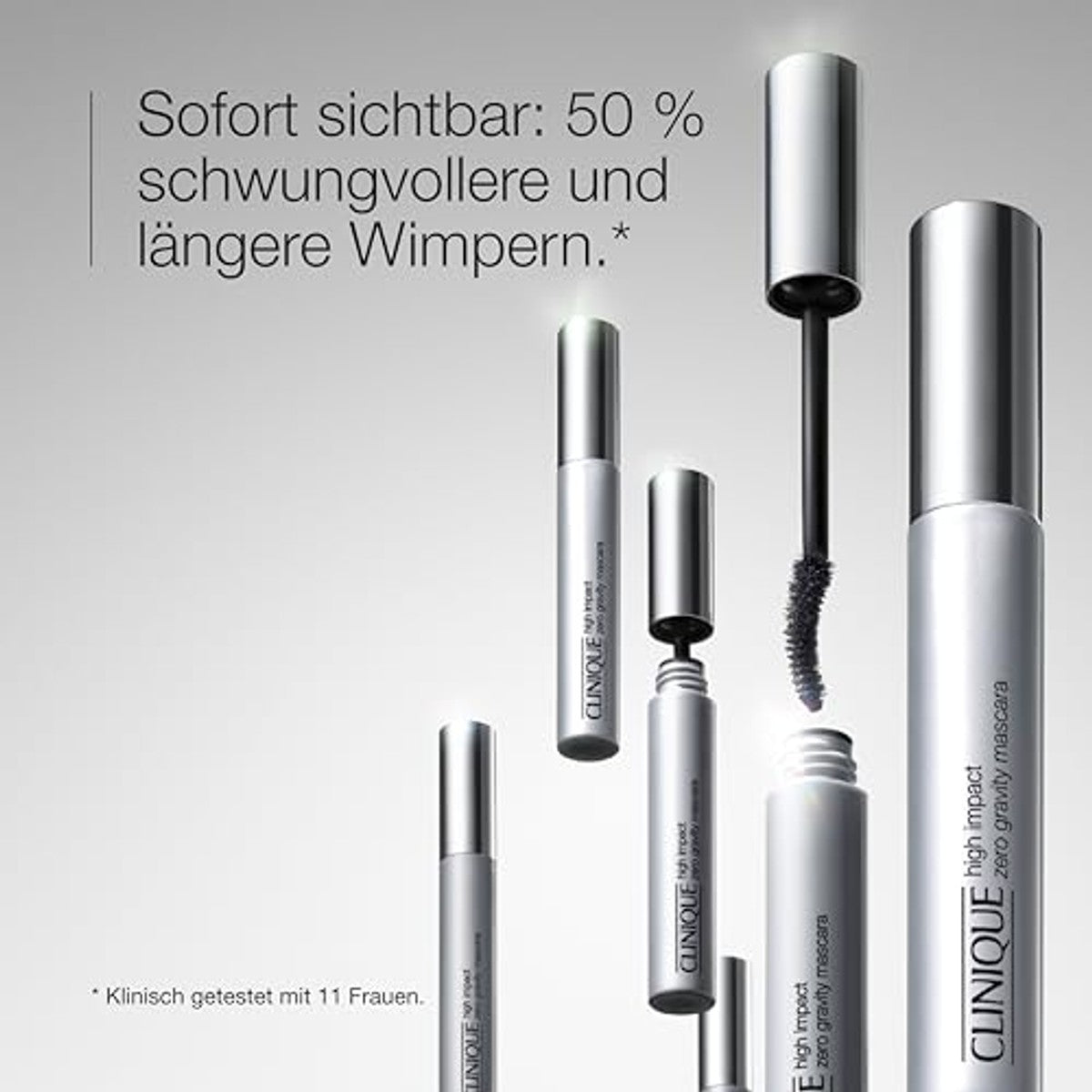 Clinique High Impact Zero Gravity Mascara, innovatieve tubing-mascara voor een ultieme beweging, veegvast, zonder afbladderen, veilig voor gevoelige huid en ogen, 8 ml