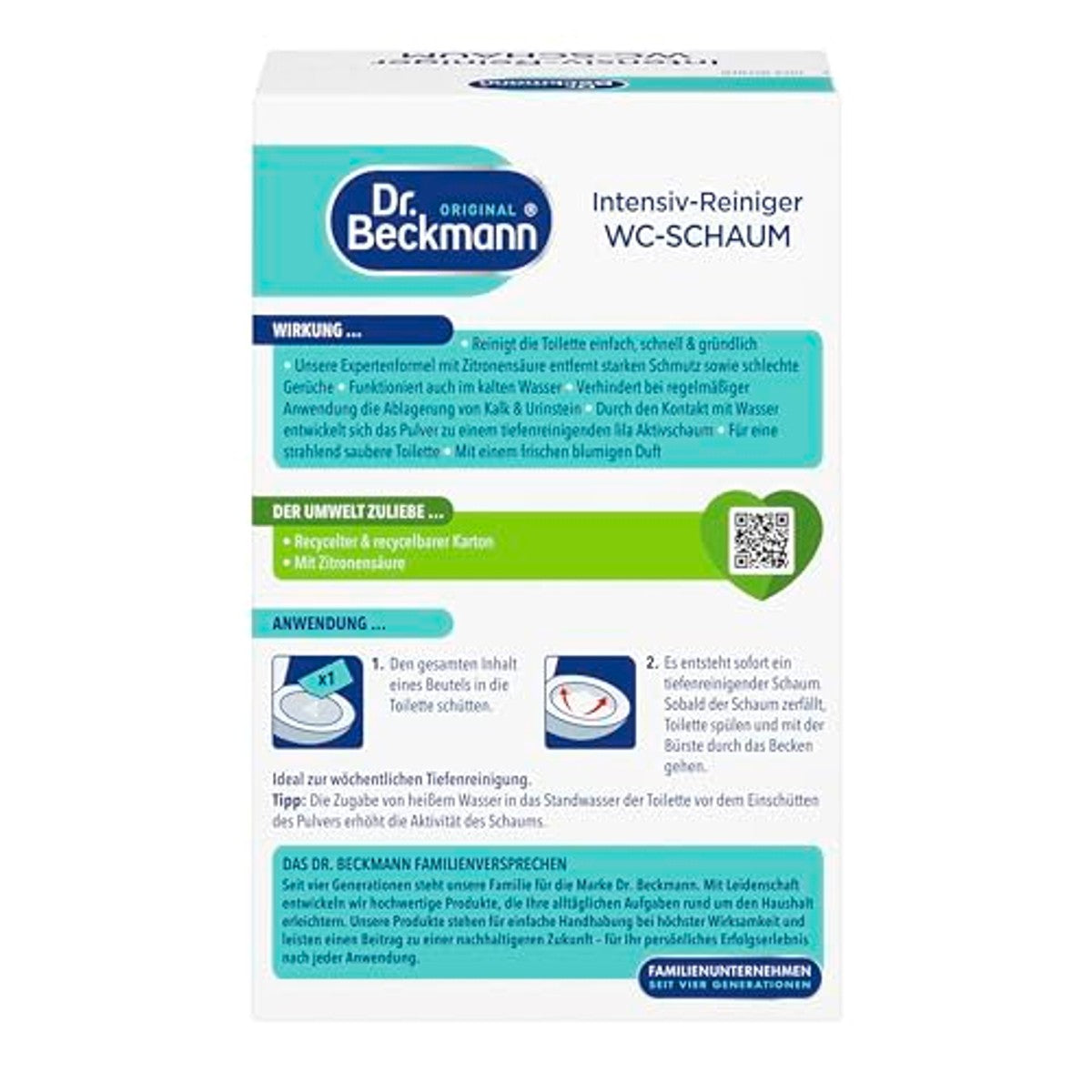 Dr. Beckmann Intensiv WC-schuimreiniger Floral Fresh 3 x 100 g – Dr. Beckmann