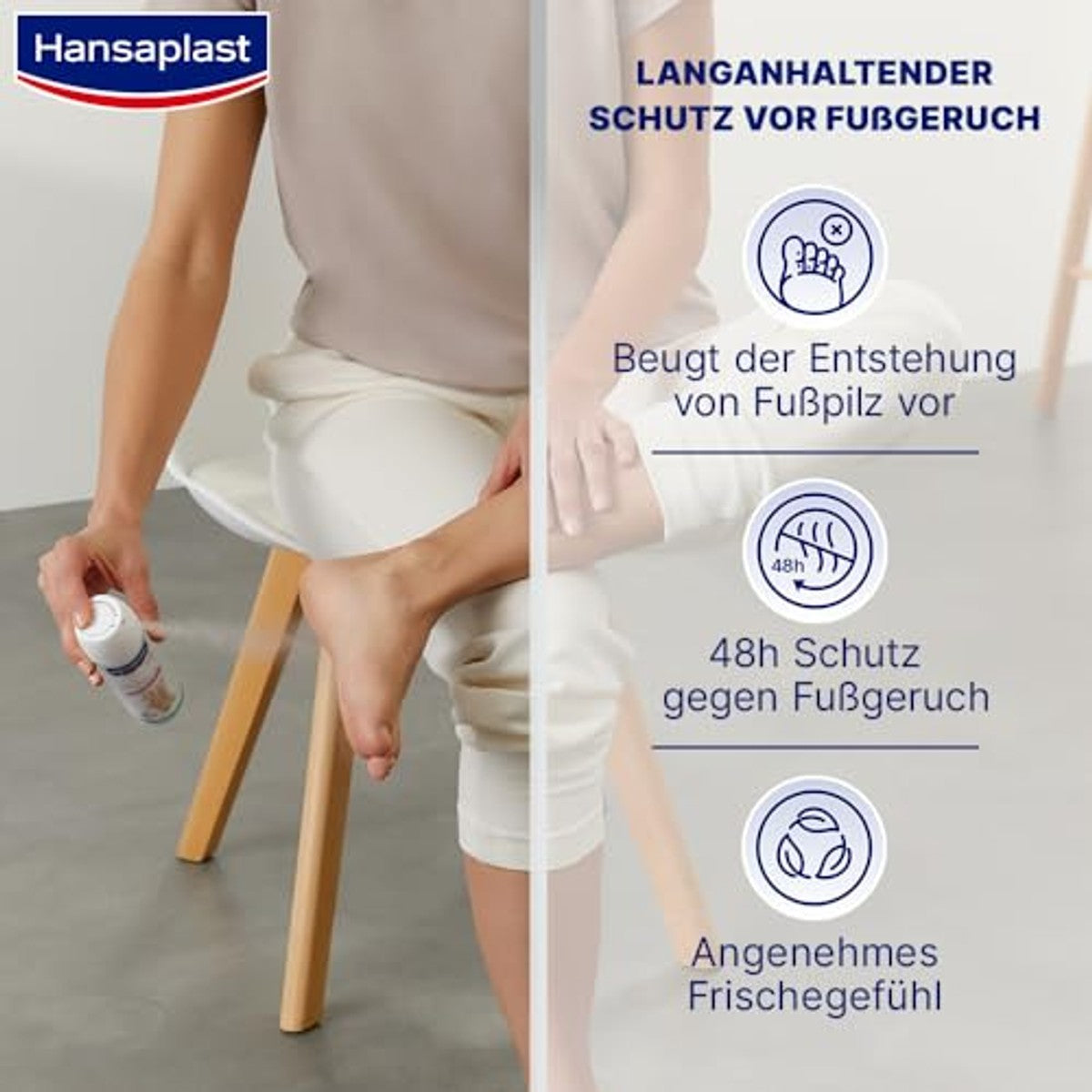 Hansaplast Voetschimmelbescherming 2-in-1 Deodorant 3 x 150 ml - Voordeelverpakking