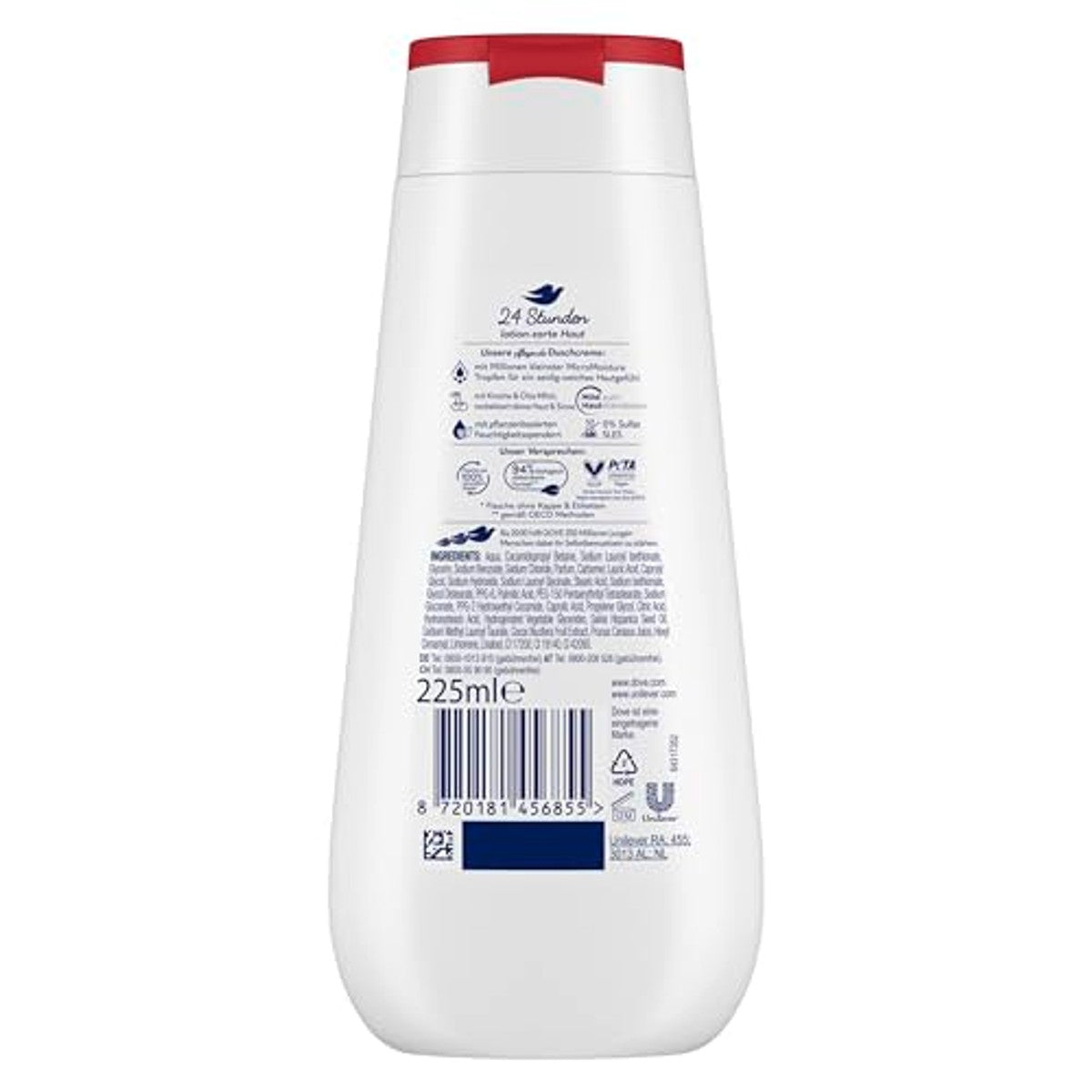 Dove Advanced Care Douchecrème Vitaliserende Verzorging 6 x 225 ml - Voordeelverpakking