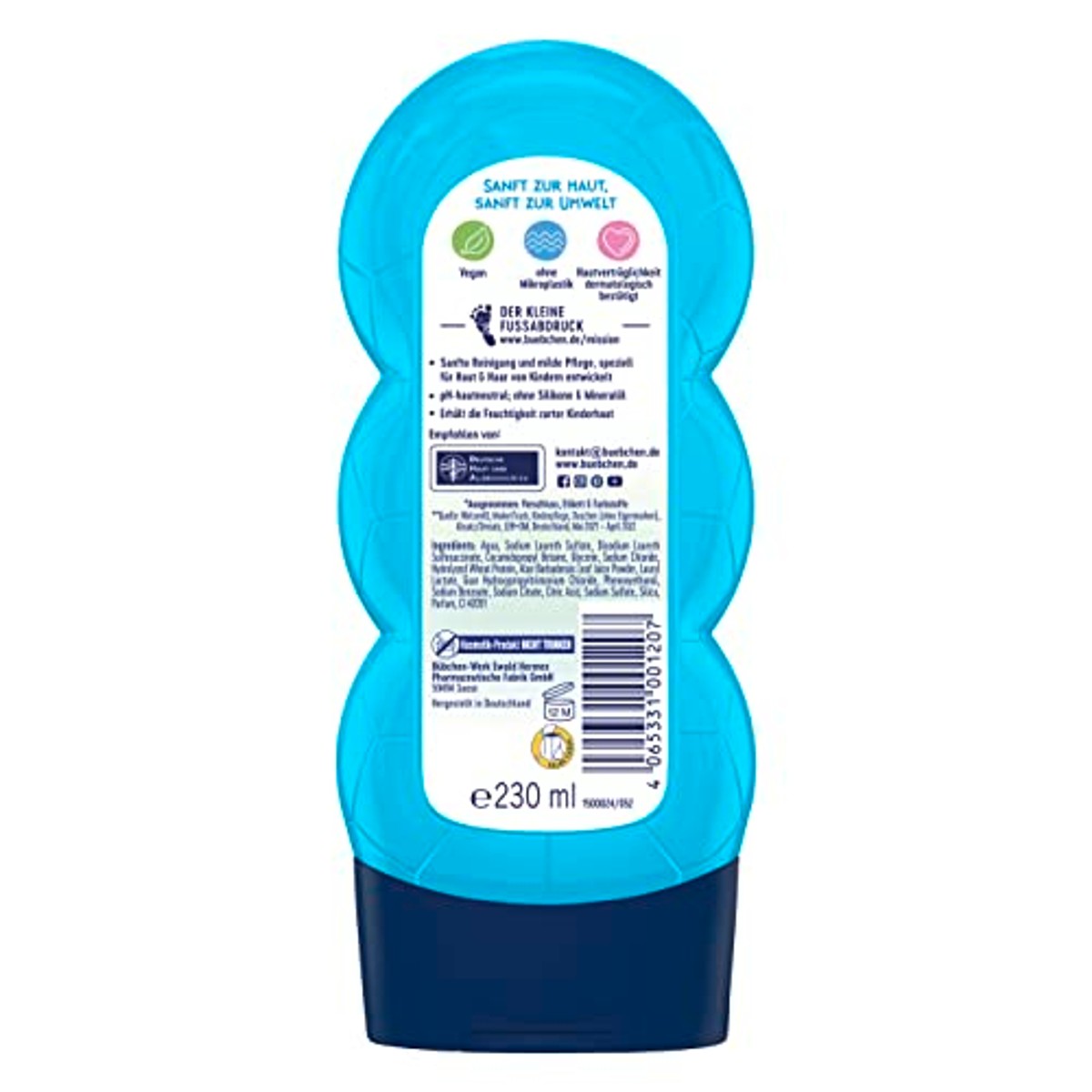Bübchen Sportsfreund 2-in-1 shampoo & douchegel 6 x 230 ml - Voordeelverpakking