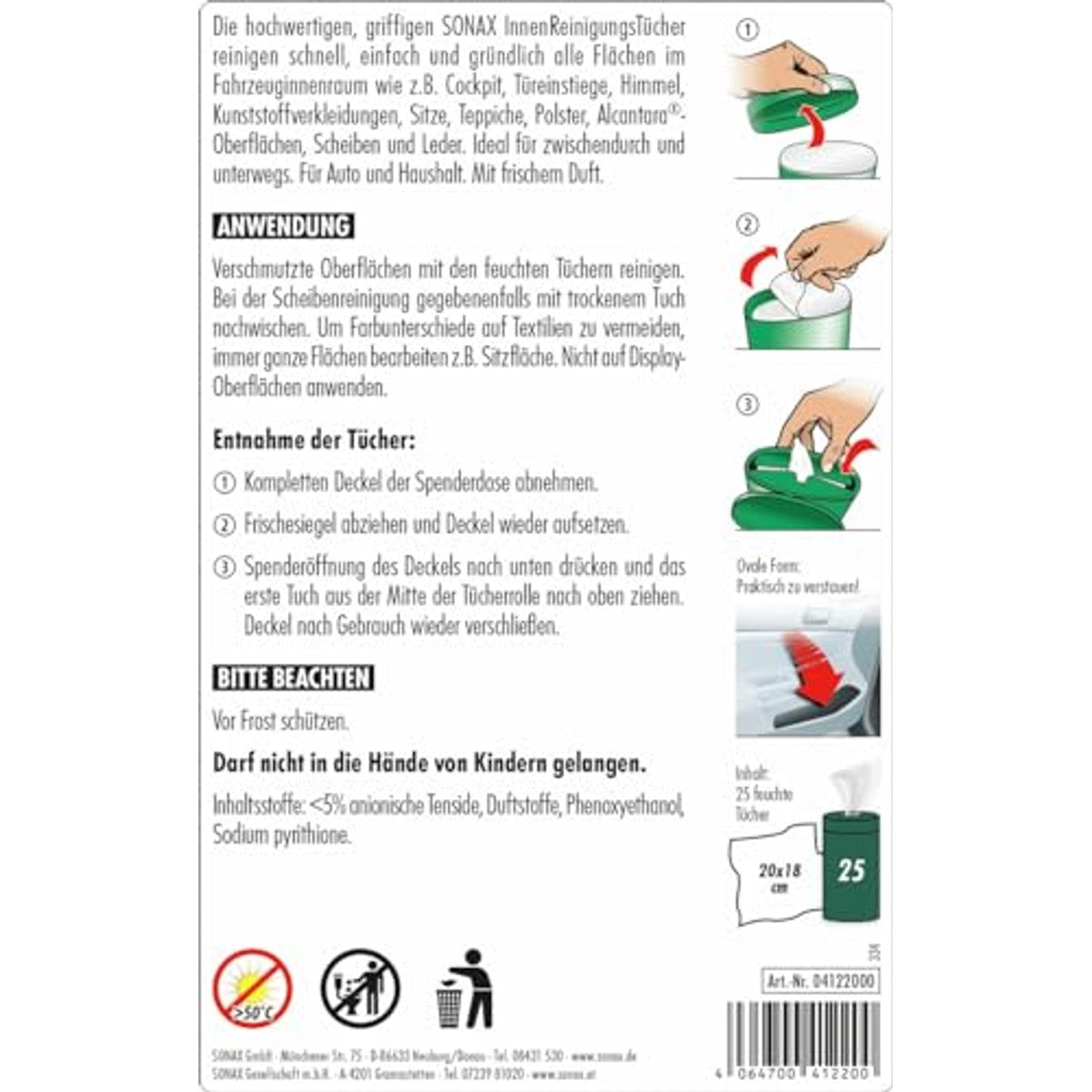 SONAX interieurreinigingsdoekjes box – SONAX