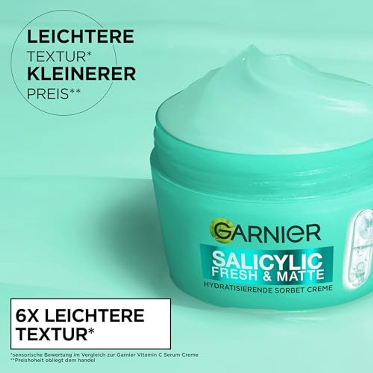 Garnier Salicylic Fresh & Matte Sorbet Crème 6 x 85 ml - Voordeelverpakking