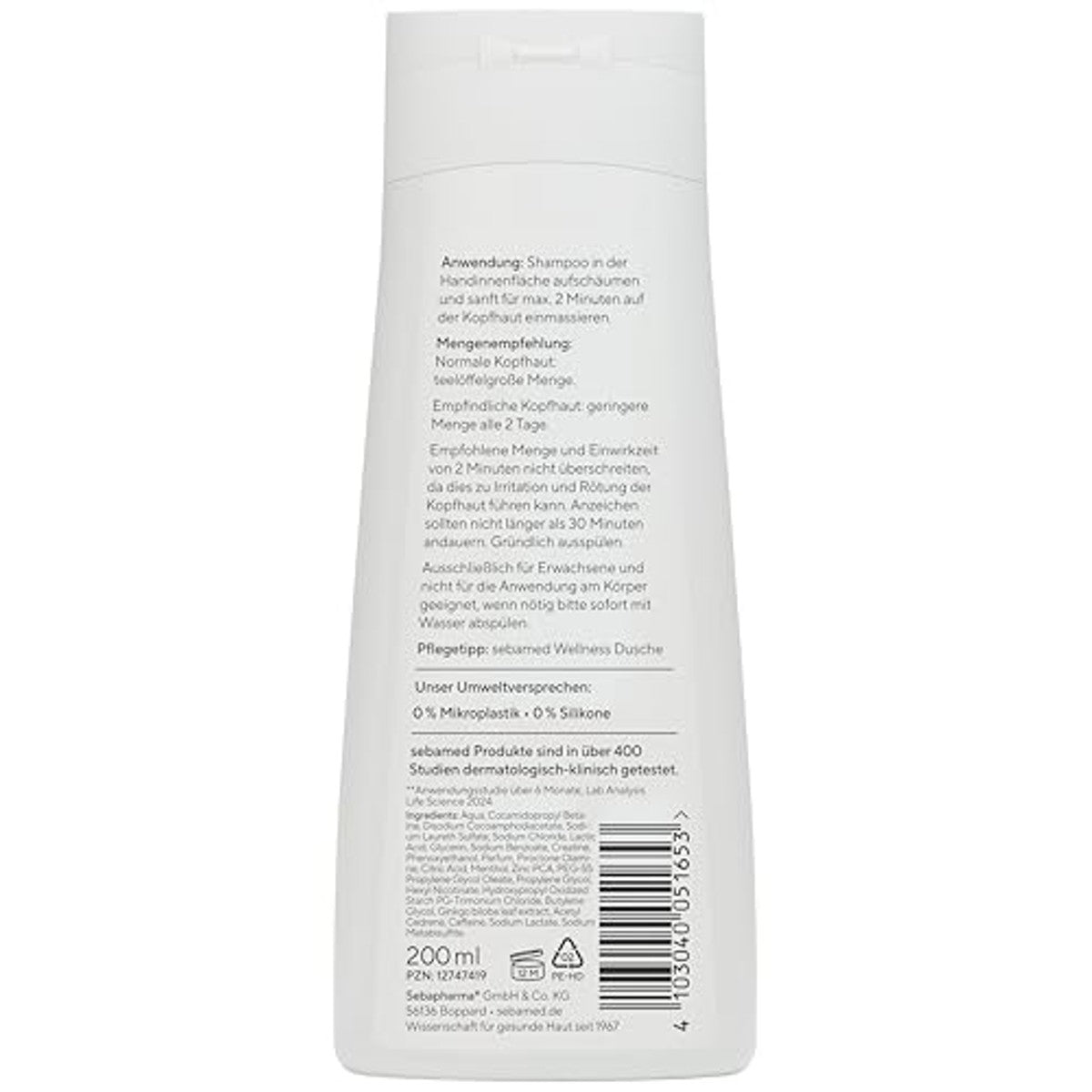 Sebamed Anti-Haarverlies Shampoo 6 x 200 ml - Voordeelverpakking – foto 3