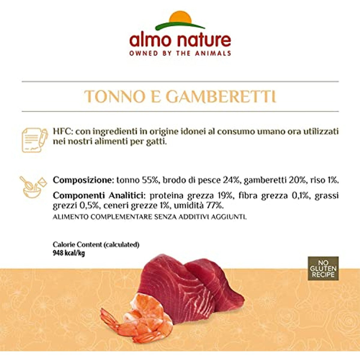 Almo Nature HFC Natural Light Meal Tonijn en Garnalen 4 x 50 g - 6-pack
