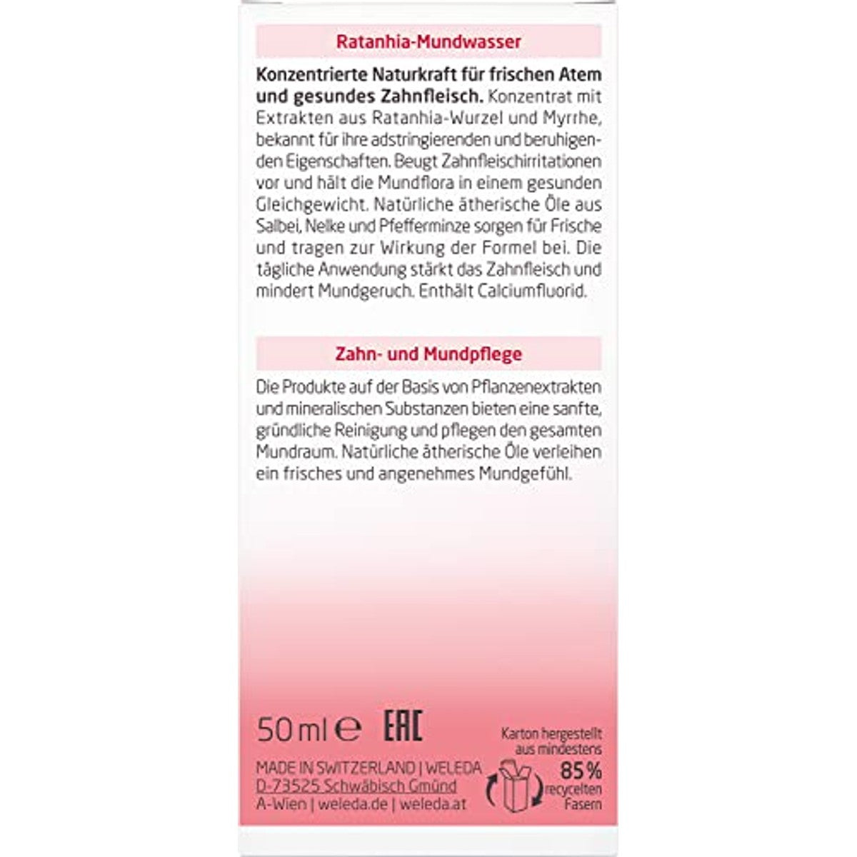 Weleda Bio Ratanhia Mondwater Concentraat 50 ml - 3-pack