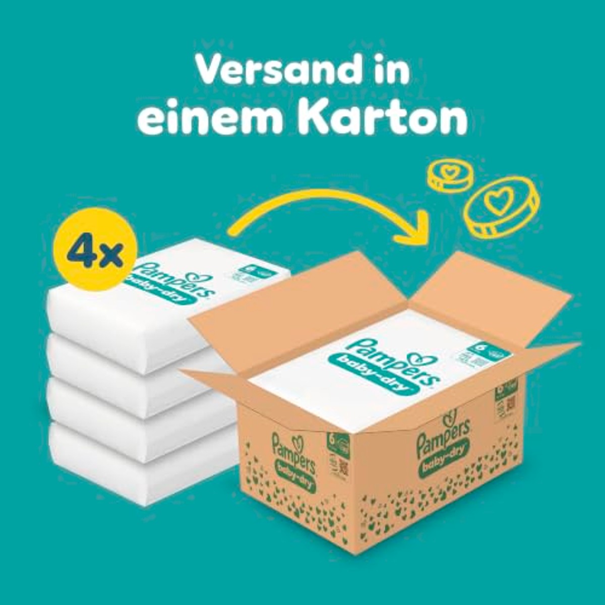 Pampers Baby-Dry maat 6, 188 luiers, 13-18 kg – Pampers