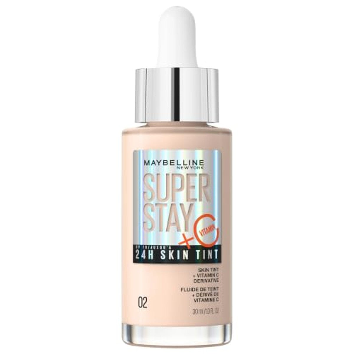 Maybelline New York Foundation, langdurige make-up met vitamine C, veganistische formule, Super Stay Skin Tint, nr. 2 – MAYBELLINE