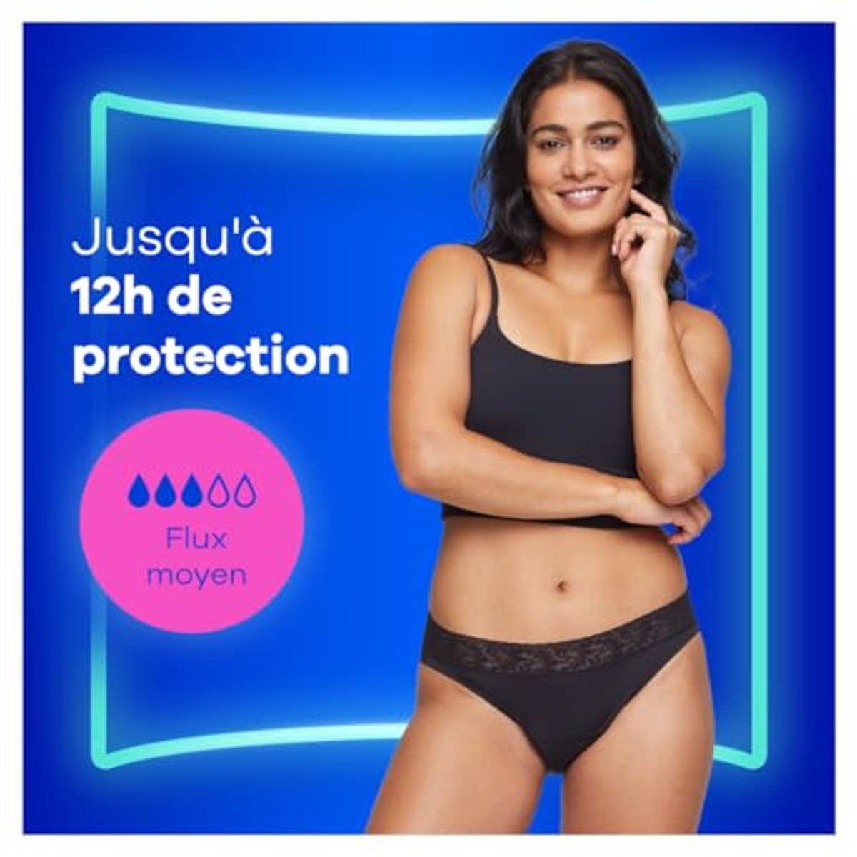 Always Menstruatiebroek bikini M 40-42 zwart, 1 menstruatie-ondergoed – Always