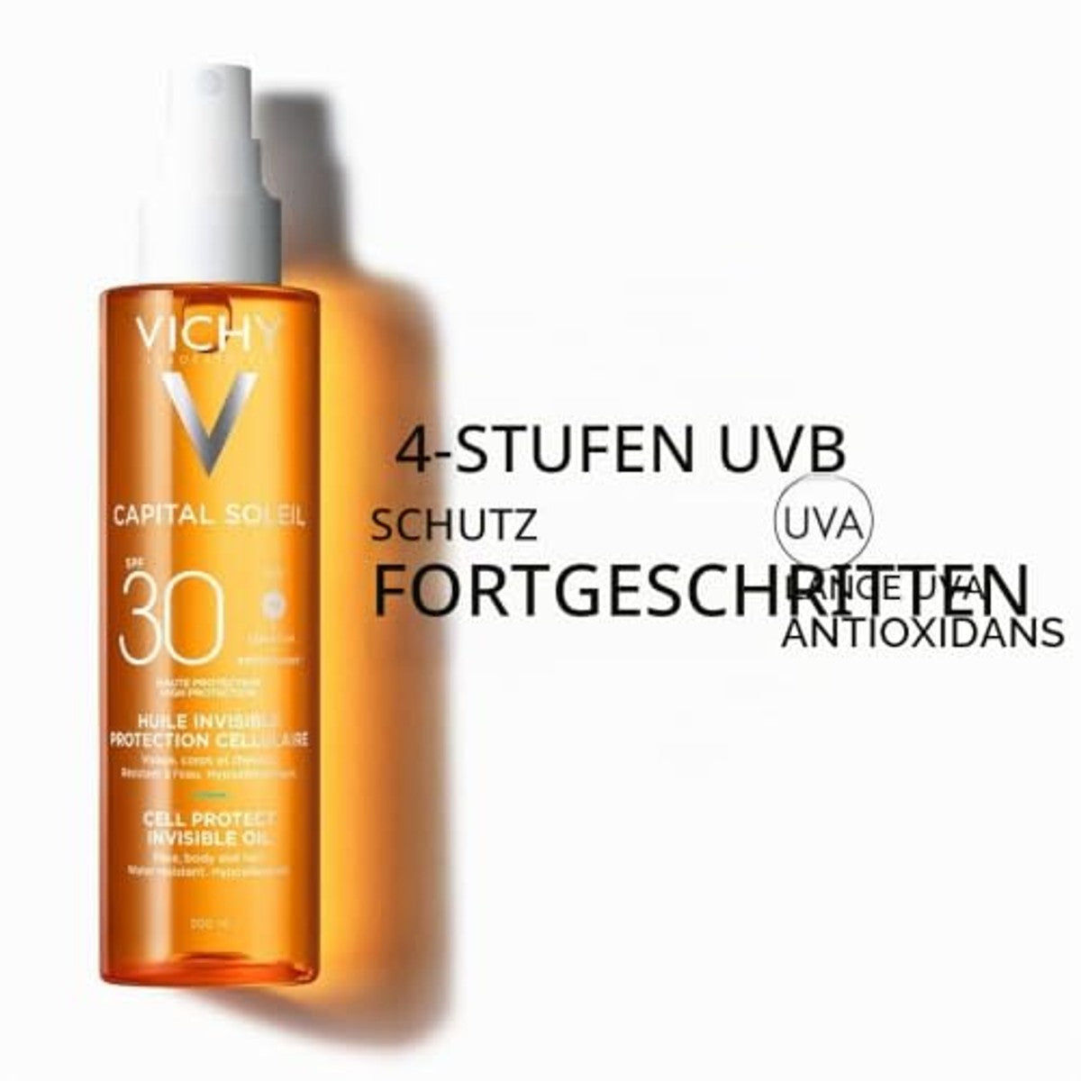 Vichy Capital Soleil Cell Protect Transparante Zonneolie met SPF 30, 200 ml - 6-pack