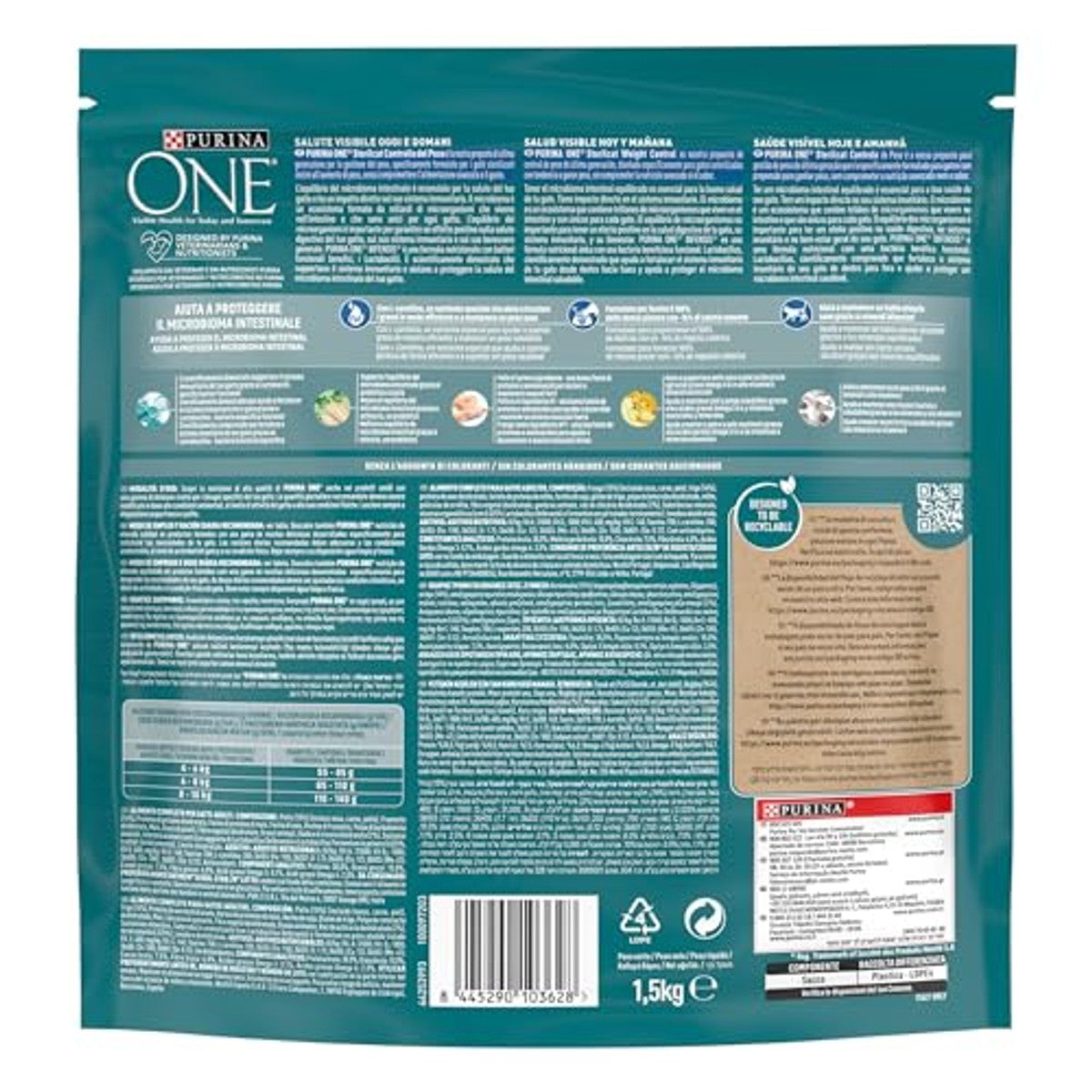 Purina One Bifensis droogvoer kat kalkoen 6 x 1,5 kg - 3-pack