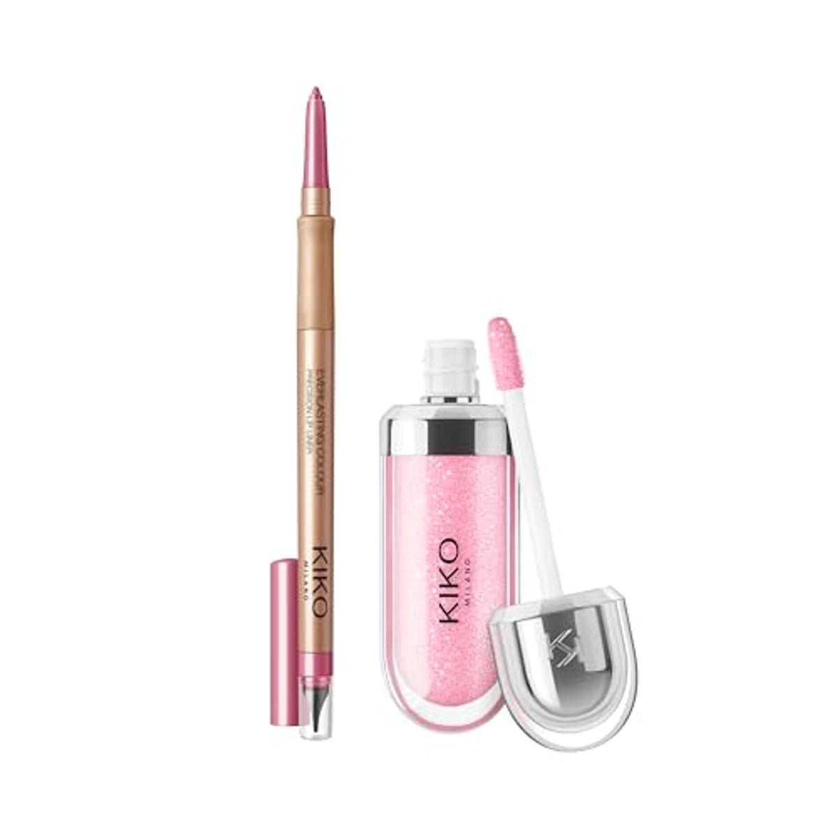 Kiko Milano Lip Combo Set 02 Hydraterende Lipgloss en Lipliner - 3-pack