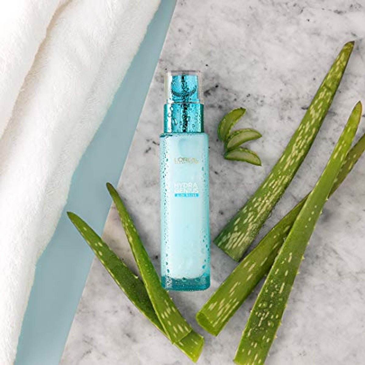 L'Oréal Paris Hydra Genius Aloë Water Vochtvloeistof 6 x 70 ml - Voordeelverpakking