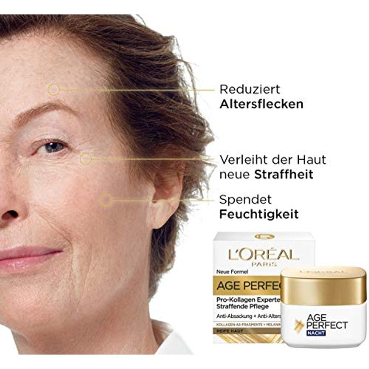 L'Oréal Paris Age Perfect Pro-collageen Expert Nachtcrème 3 x 50 ml - Voordeelverpakking