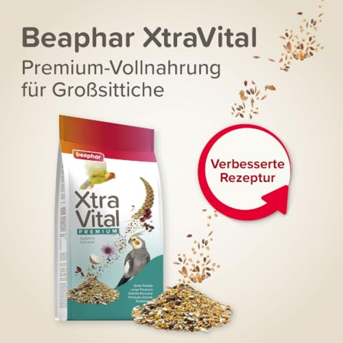 Beaphar XtraVital premium voedsel grote parkieten 500 g - 6-pack – foto 3