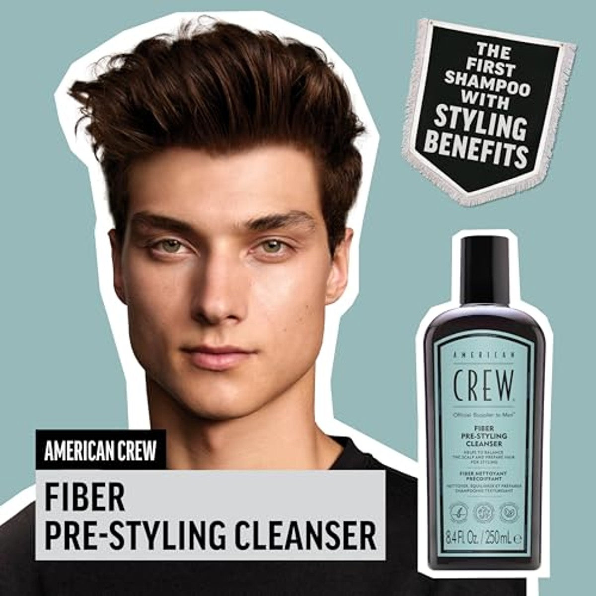 American Crew Fiber Pre-Styling Shampoo 250 ml - 6-pack
