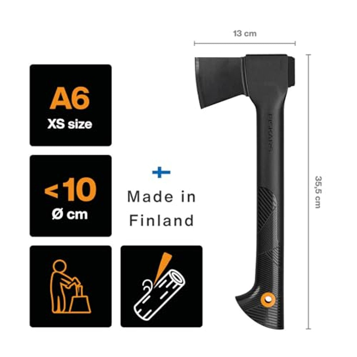 Fiskars Solid universele bijl A6 - 39 cm 6 x 652 g - Voordeelverpakking