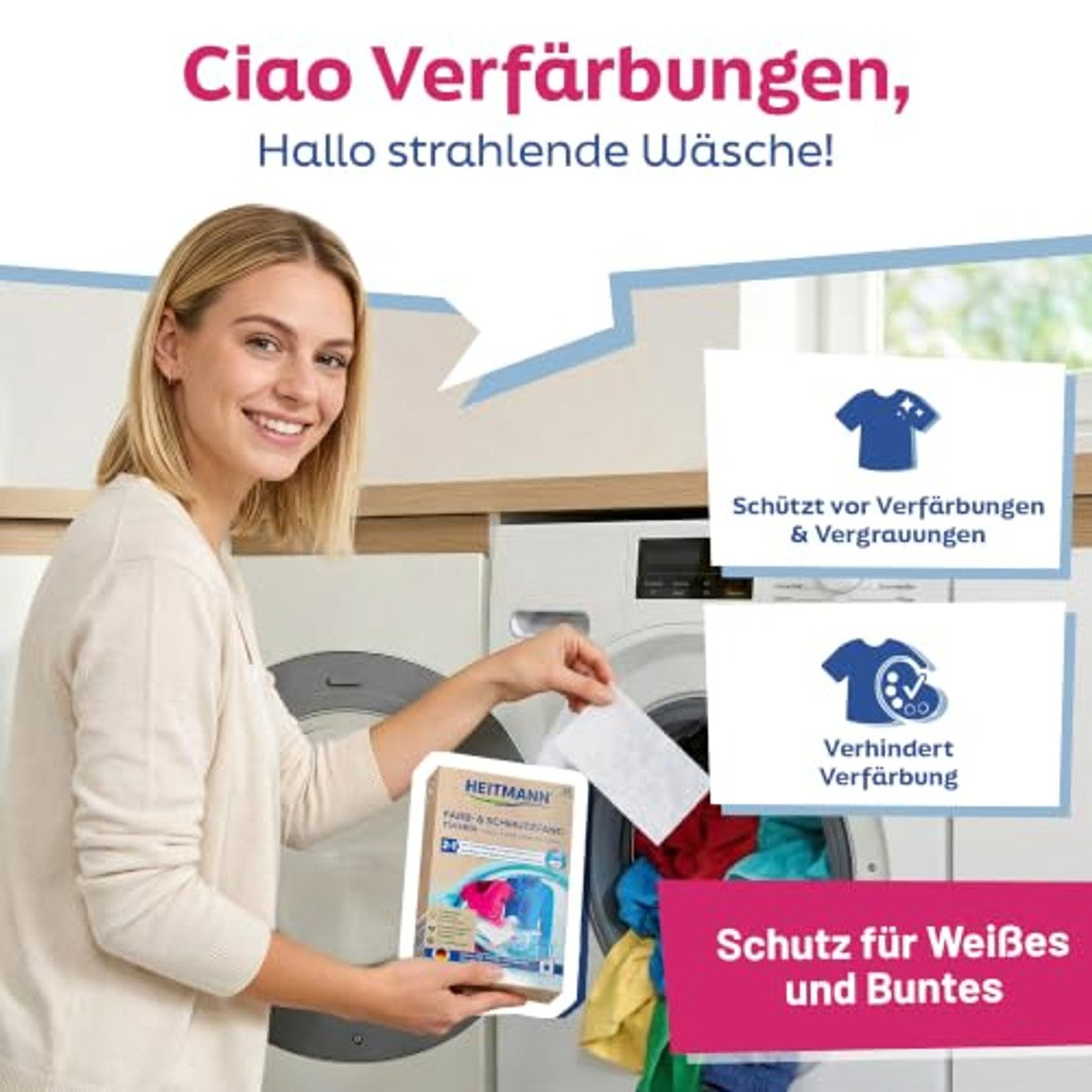 HEITMANN Kleur- en vuilvangdoeken 3 x 20 stuks - Voordeelverpakking
