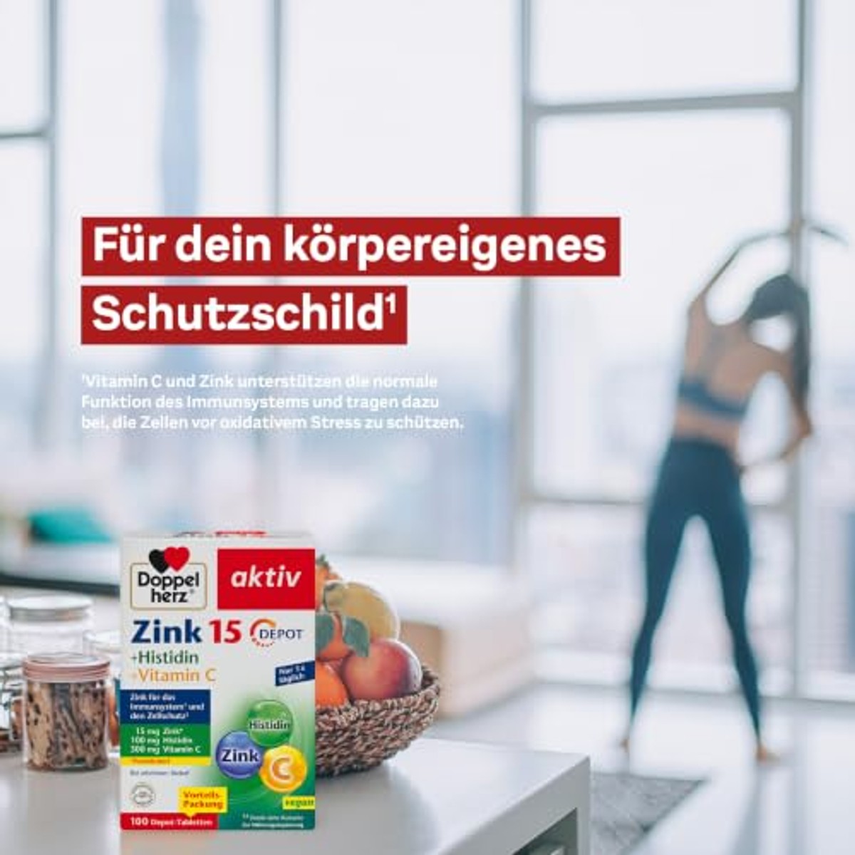 Doppelherz Zink 15 + Histidine + Vitamine C 100 Tabletten - 3-pack
