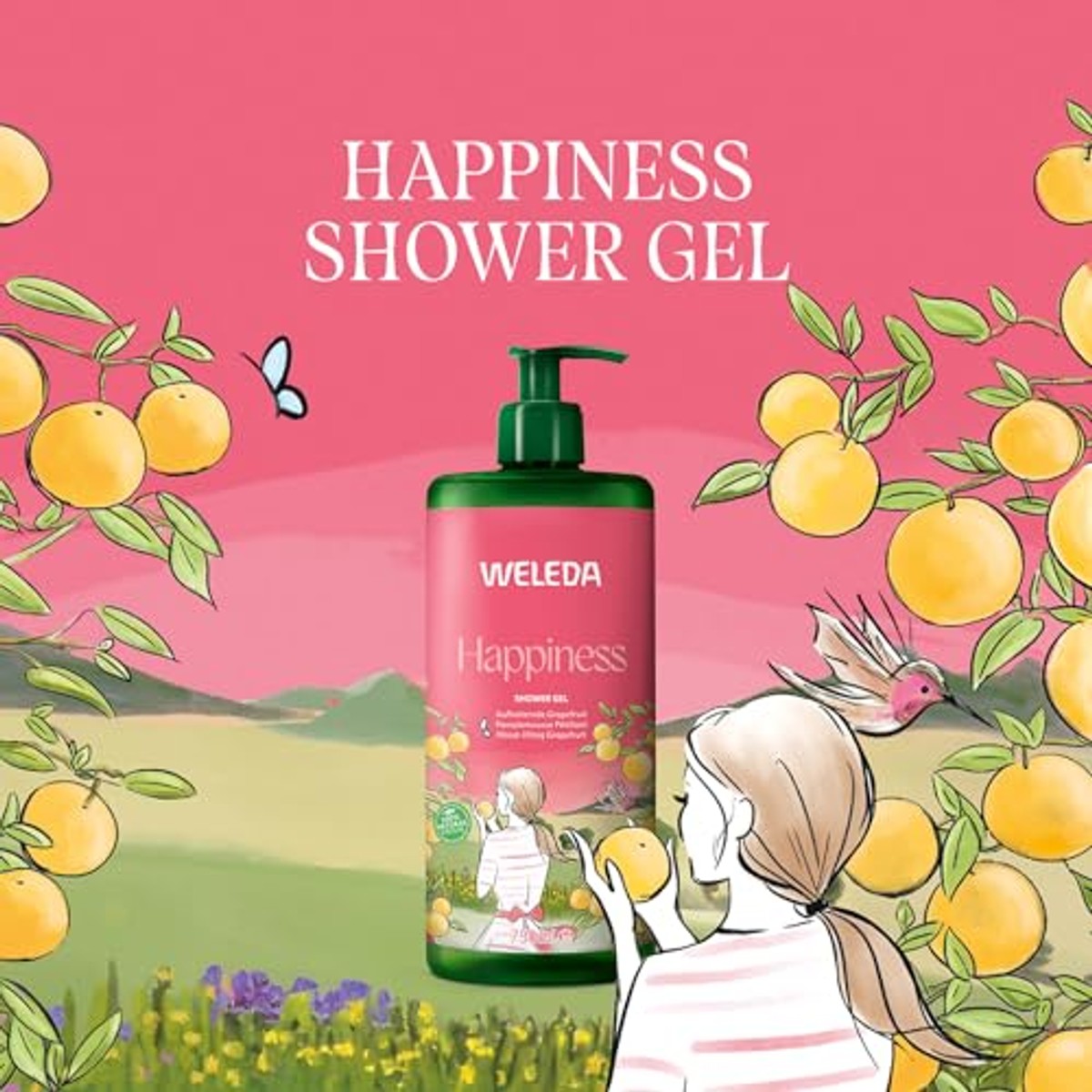 Weleda Bio Happiness XXL Douchegel Grapefruit Mandarijn Limoen 750 ml