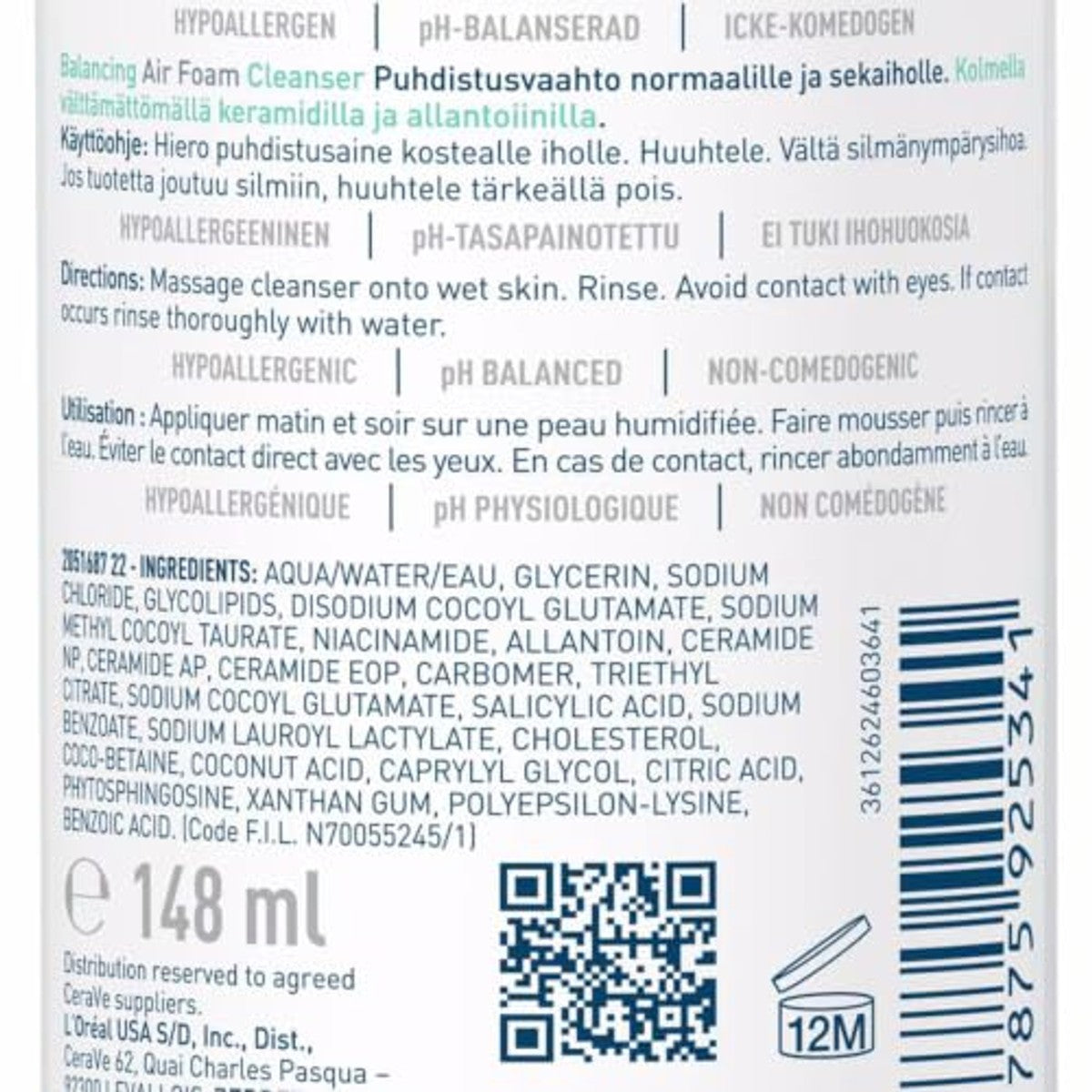 CeraVe Matterende Schuimende Gezichtsreiniger 148 ml