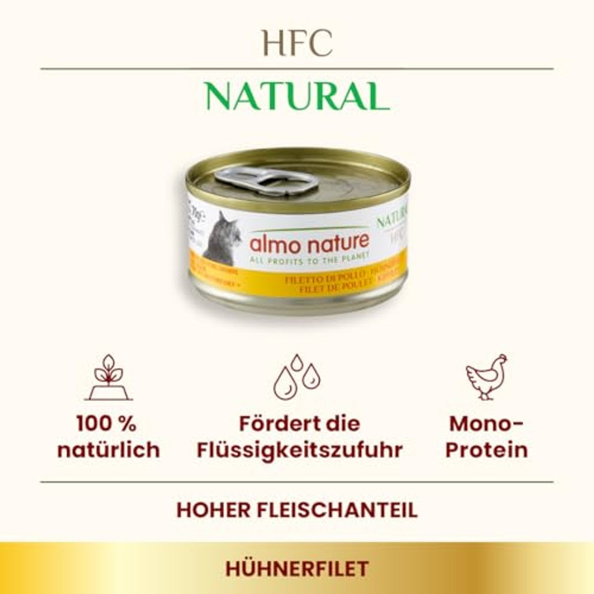 Almo Nature HFC Natural Katzenfutter nass -Hühnerfilet 24er Pack (24 x 70g) – almo nature