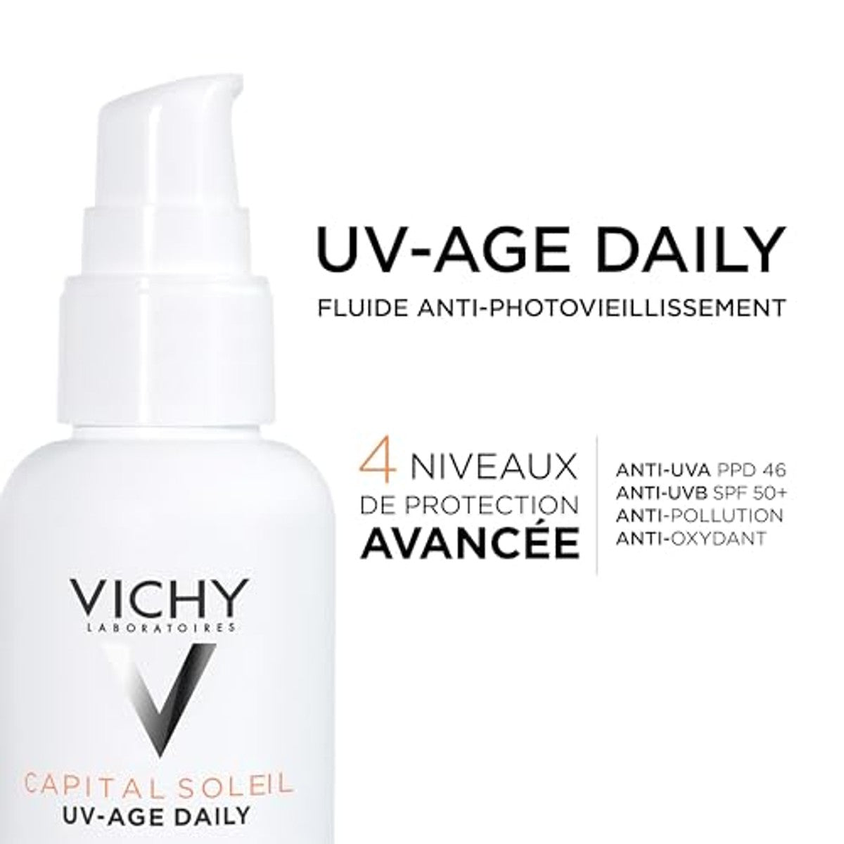 Vichy Capital Soleil UV-Age Daily Getinte Anti-Aging Zonnefluïde SPF 50+, 40 ml