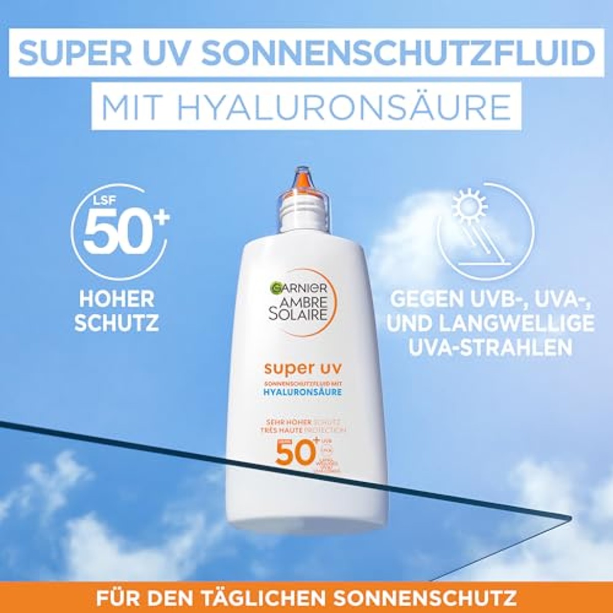 Garnier Ambre Solaire SPF 50+ Super UV Fluid 6 x 40 ml - Voordeelverpakking