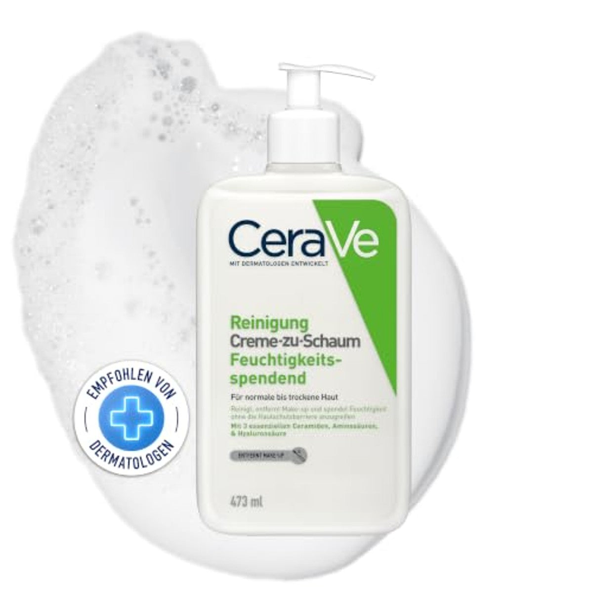CeraVe Crème-tot-Schuim Reiniging, Vochtinbrengende Reinigingscrème 473 ml - 6-pack