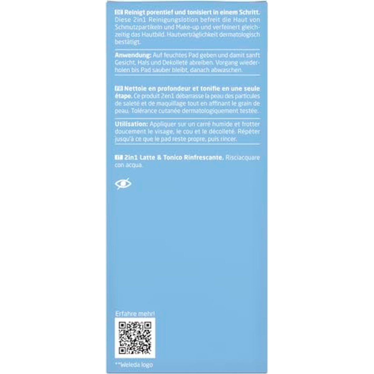 Weleda 2-in-1 Verfrissende Reiniging 100 ml - 6-pack