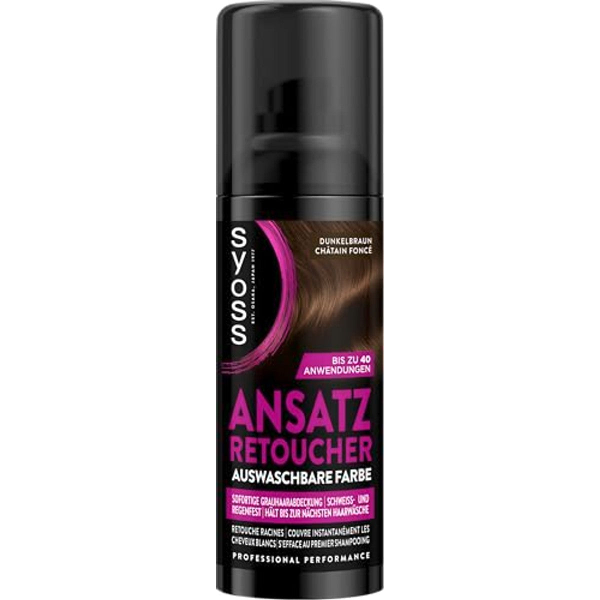 Syoss Ansatz Retoucher aanzetspray donkerbruin 6 x 120 ml - Voordeelverpakking