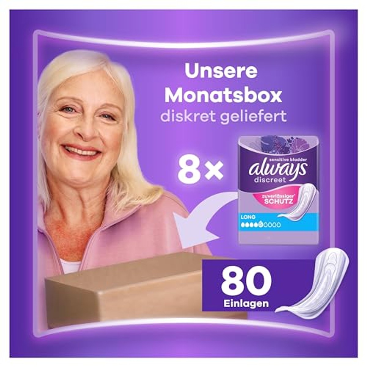 Always Discreet Long incontinentie-inlegzolen 80 stuks – Always Discreet