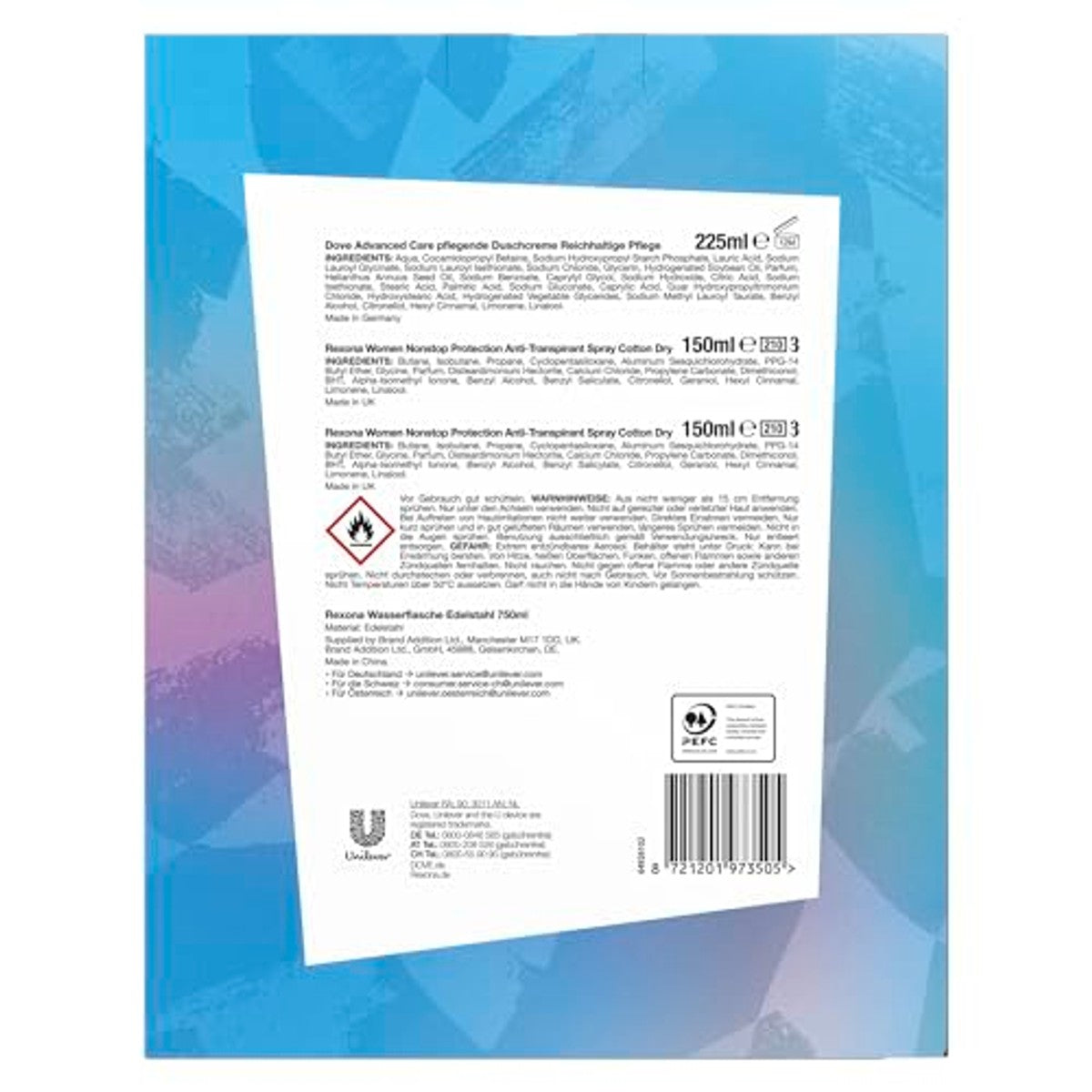 Rexona Sports Collection Cadeauset 2 x 150 ml + 225 ml + 750 ml – Rexona