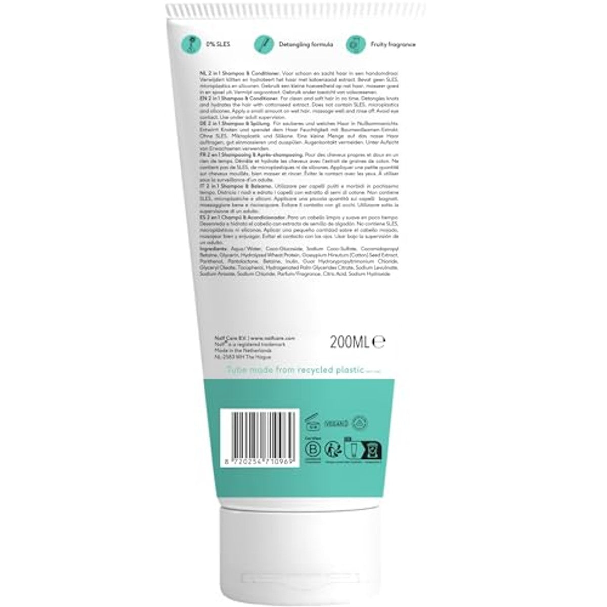 Naïf 2-in-1 kindershampoo & spoeling 200 ml – Naïf