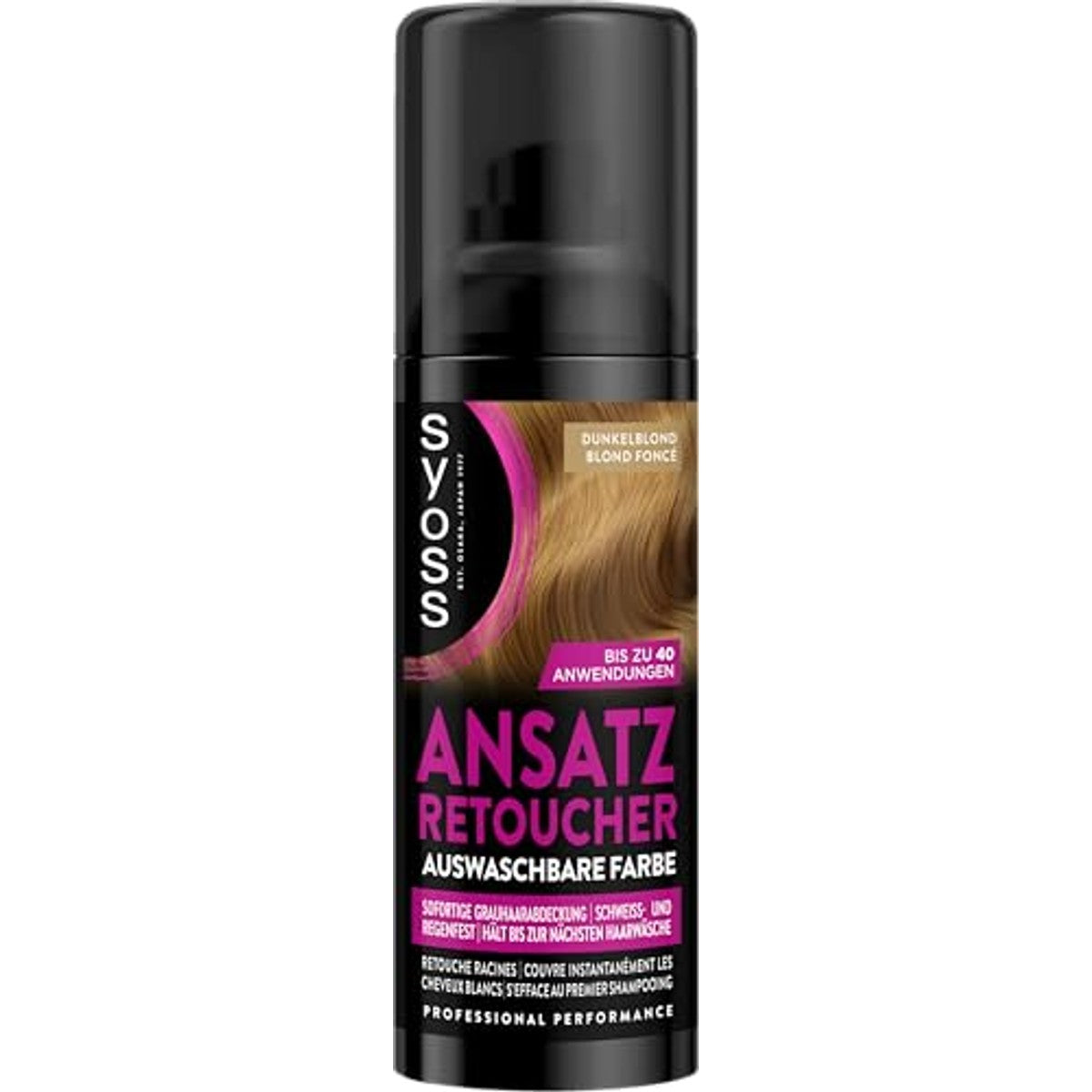 Syoss Ansatz Retoucher Kasierspray donkerblond 3 x 120 ml - Voordeelverpakking