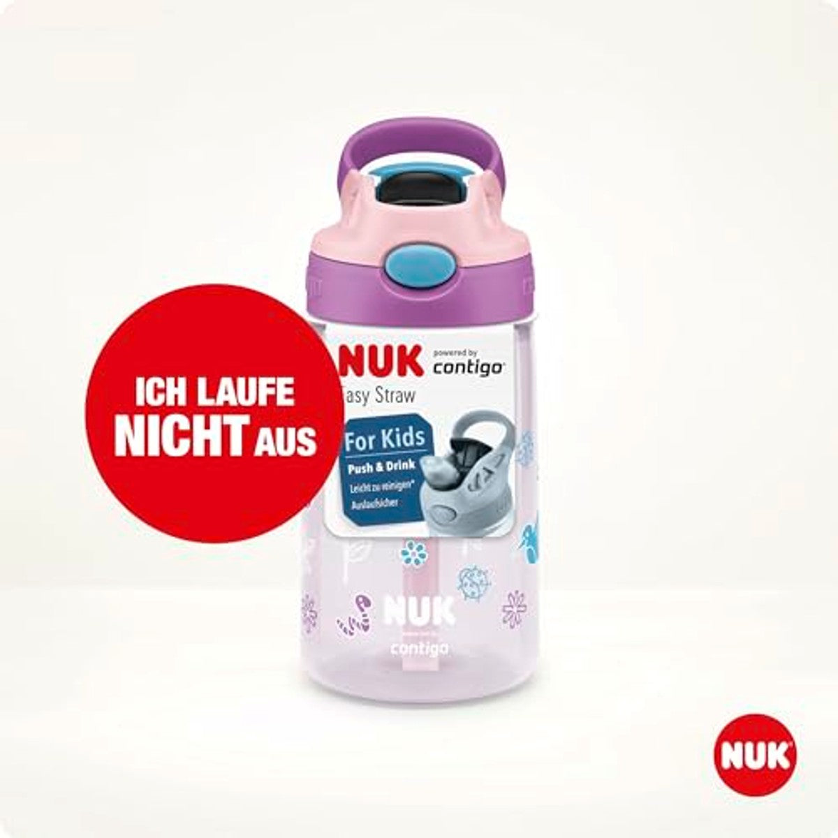NUK Easy Straw Cup Drinkfles met rietje tulp 6 x 420 ml - Voordeelverpakking