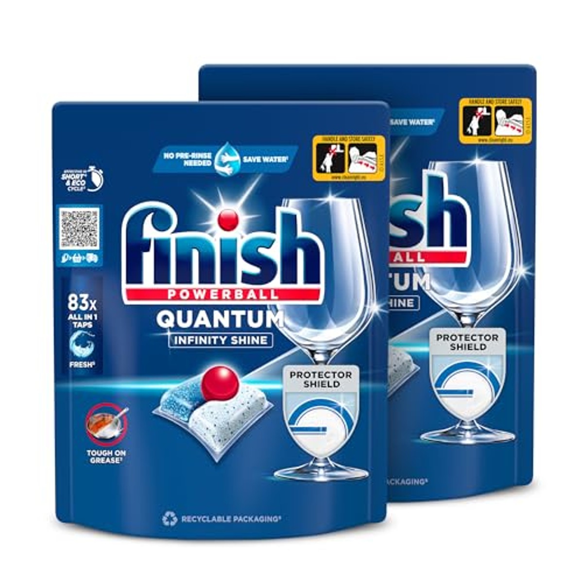 Finish Quantum Infinity Shine vaatwastabletten 2 x 83 tabs – foto 3