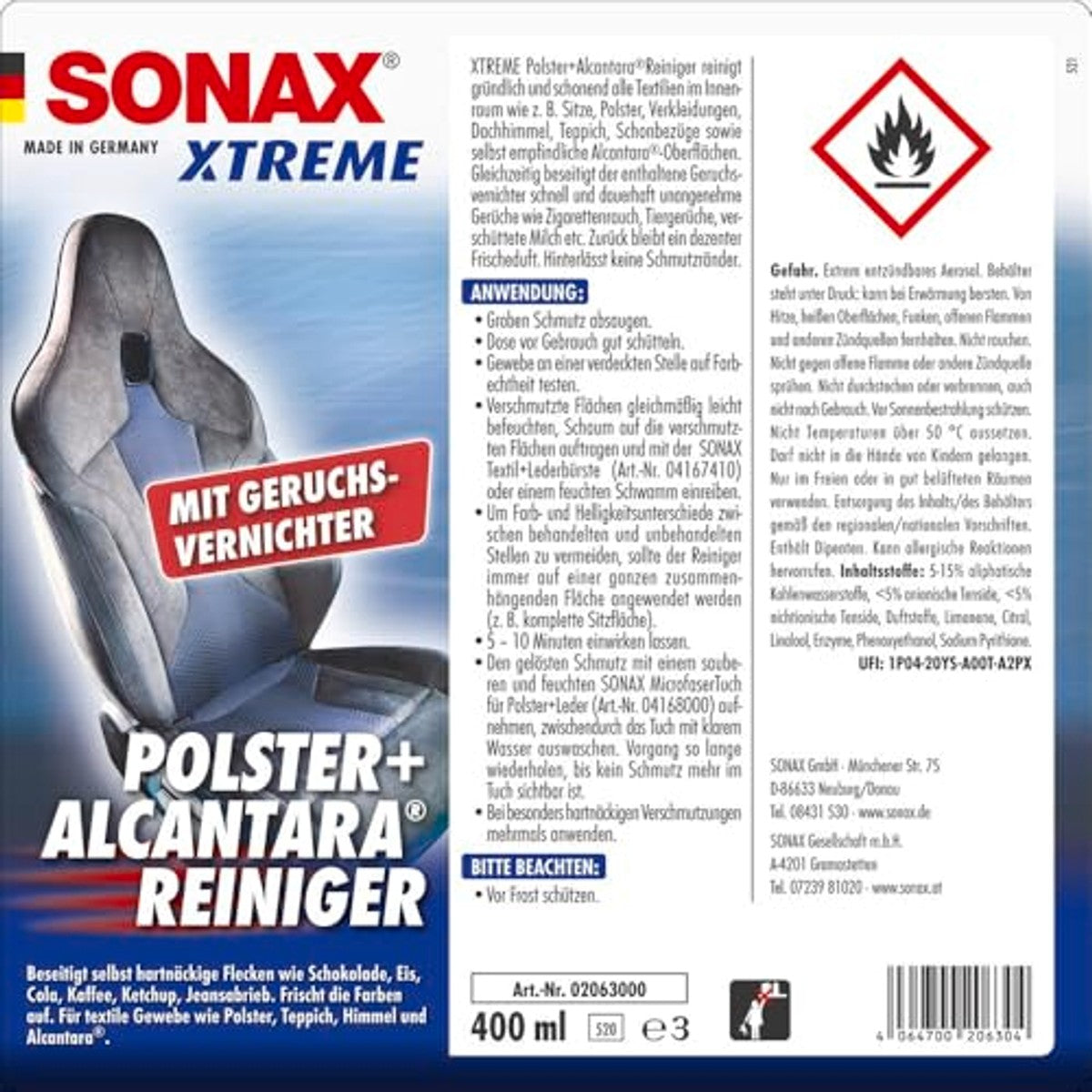 SONAX Xtreme Bekledingsreiniger 3 x 400 ml - Voordeelverpakking
